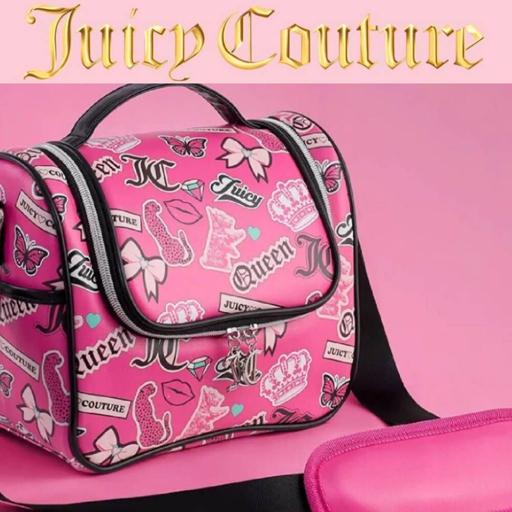 Juicy Couture Juicy Queen Graphic Insulated Zip-Around Crossbody Cooler Bag